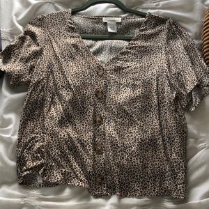 Cheetah print crop top